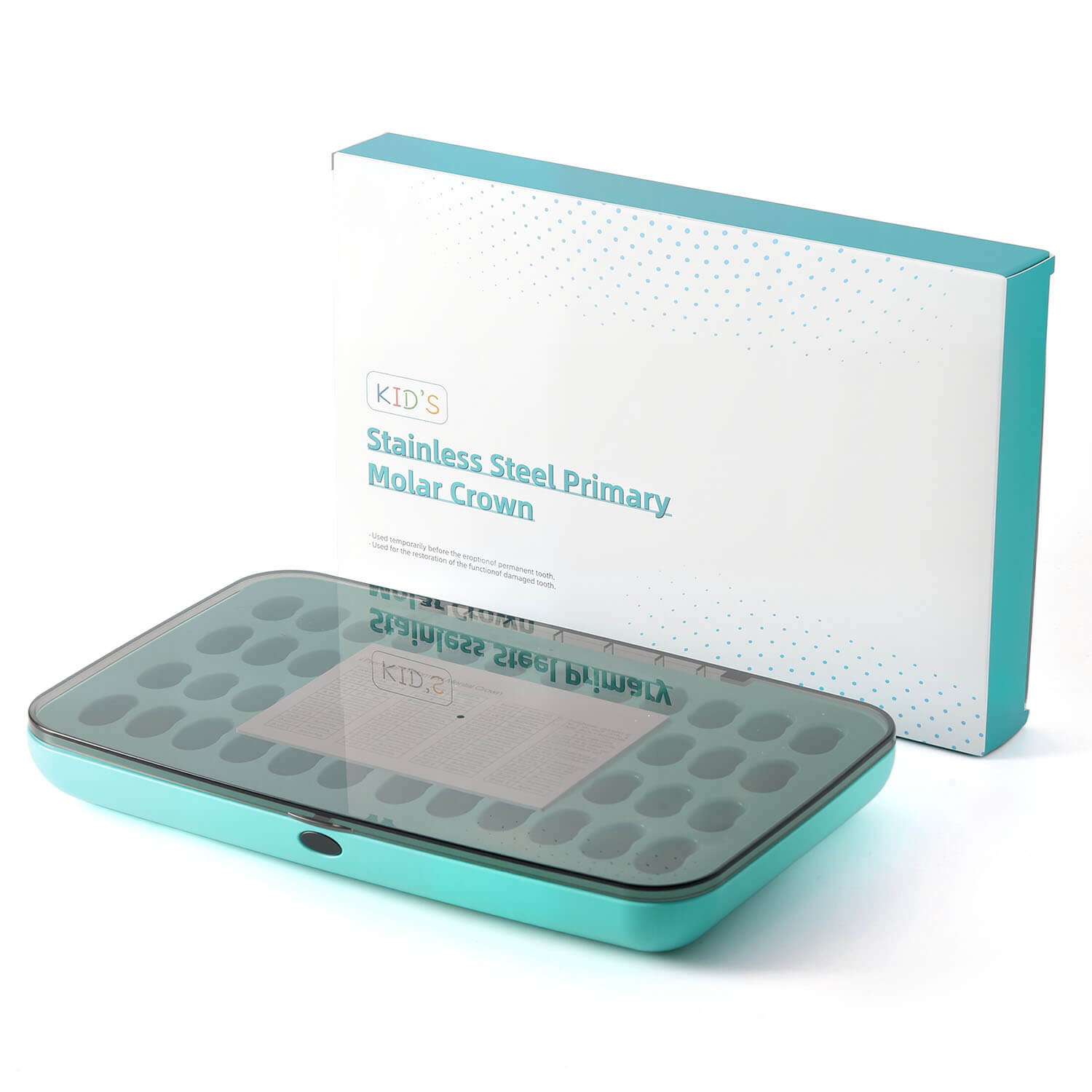 Dental Colored Primary Molar Kids Crown Teeth Stainless Steel Preformed Temporary Crowns Kit 48pcs/Box - azdentall.com