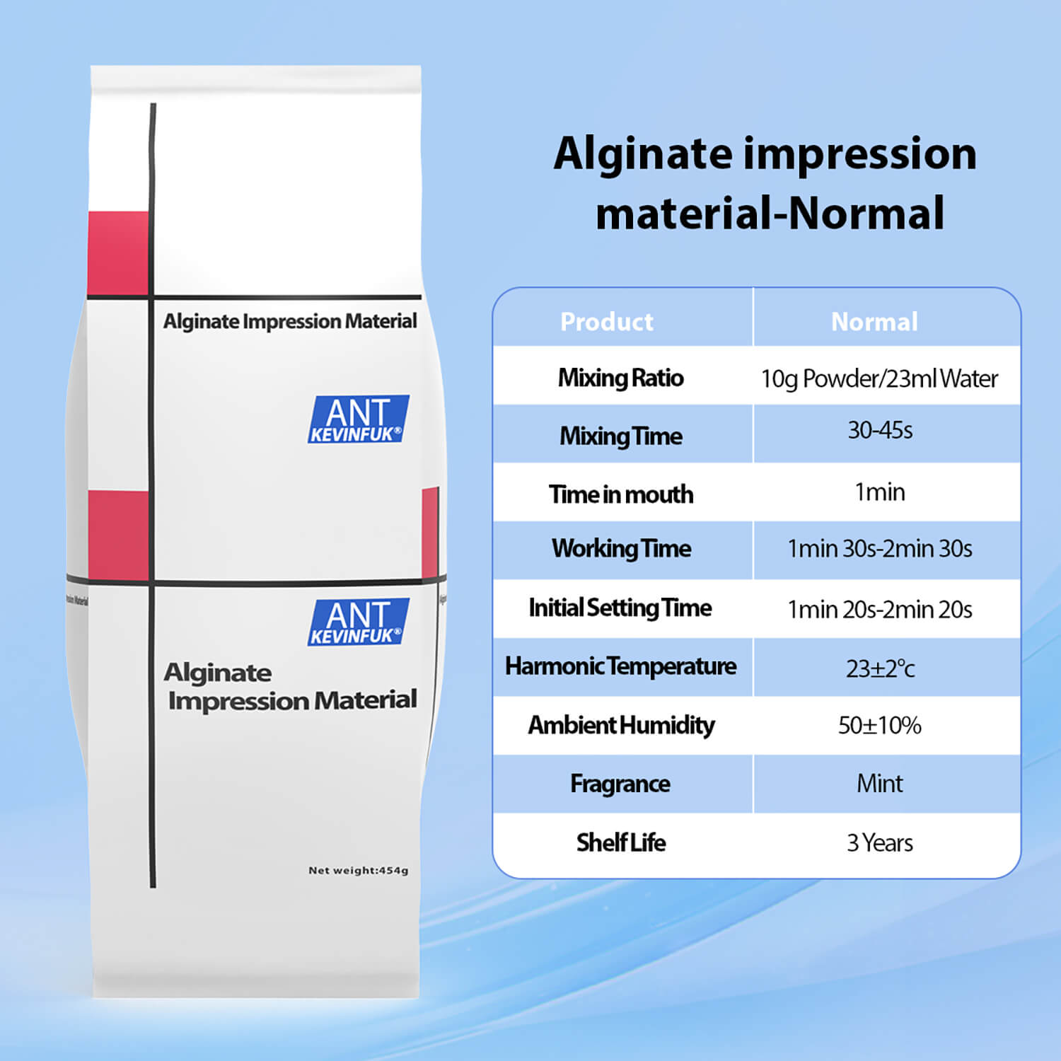 Dental Alginate Impression Material Normal/Chromatic/High Precision 454g/Bag - azdentall.com