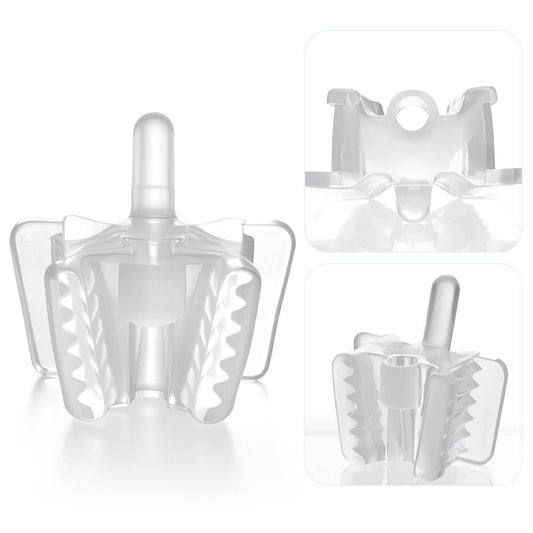 Dental Bite Block Occlusal Pad with Saliva Ejector Hole Clear Small/Large 5pcs/Pack - azdentall.com
