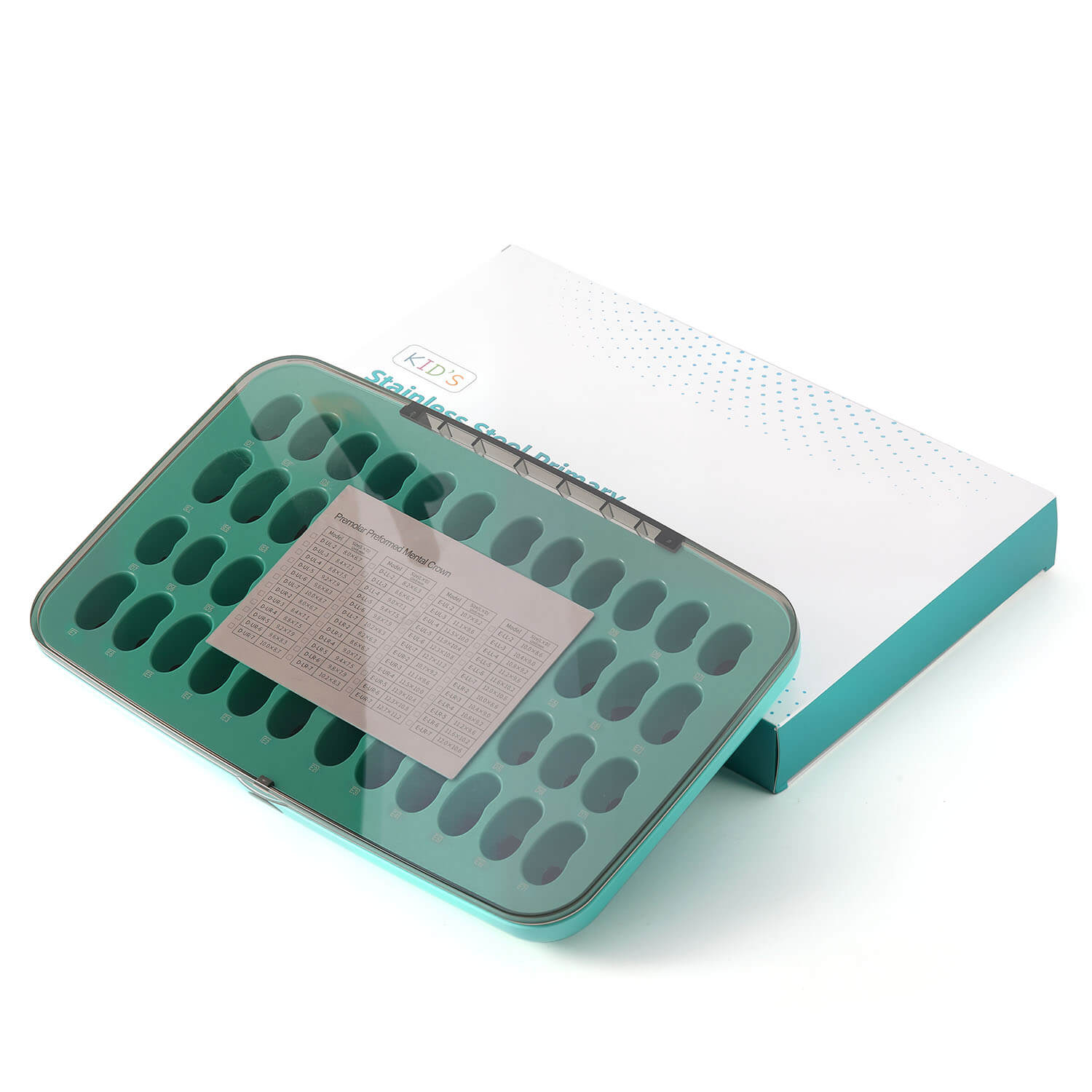 Dental Colored Primary Molar Kids Crown Teeth Stainless Steel Preformed Temporary Crowns Kit 48pcs/Box - azdentall.com