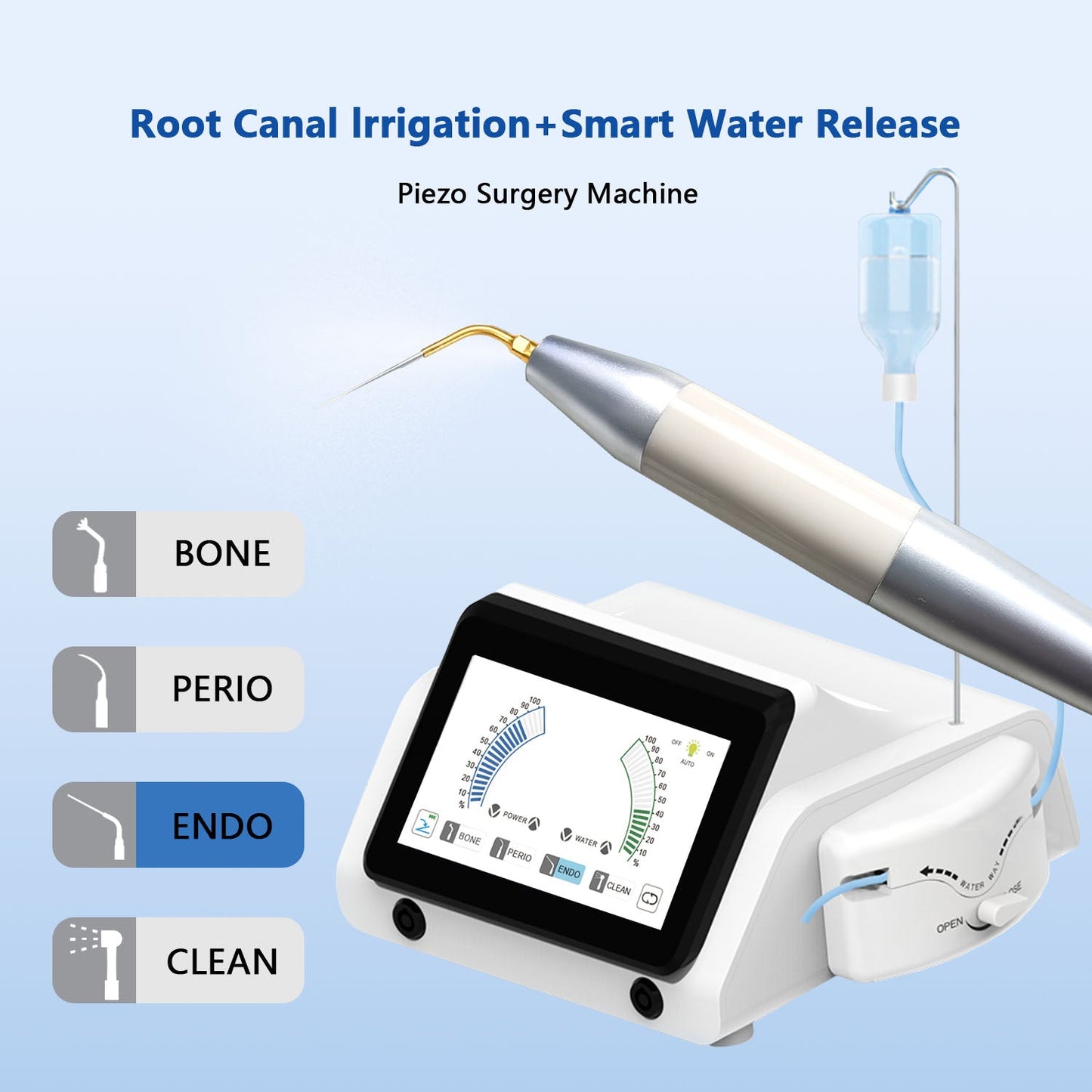 Dental 2 IN 1 Bone Cutter Surgery & Implant Device w/ Piezosurgery Handle and 20:1 LED Contra Angle - azdentall.com