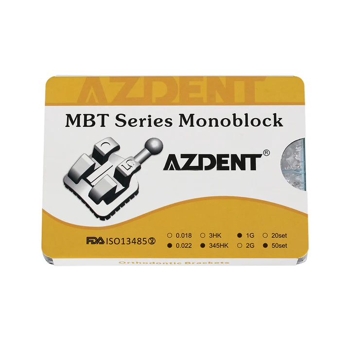 1000pcs AZDENT Dental Metal Brackets Monoblock Full Sizes 50 Sets/Box
