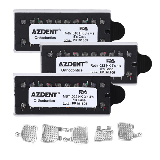 AZDENT Dental Metal Brackets MIM Monoblock Full Size 20pcs/Pack