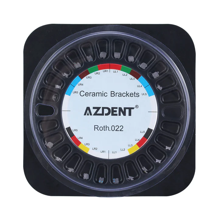 AZDENT Dental Orthodontic Ceramic Brackets Full Size Hooks 345 20pcs/Box