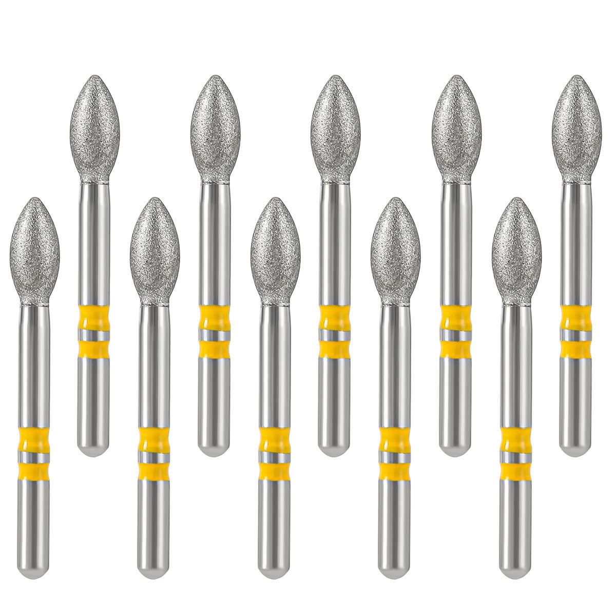 AZDENT Dental Diamond Burs FG Cutting Zirconia Ceramic Round for High Speed Handpiece 10pcs/Box - azdentall.com