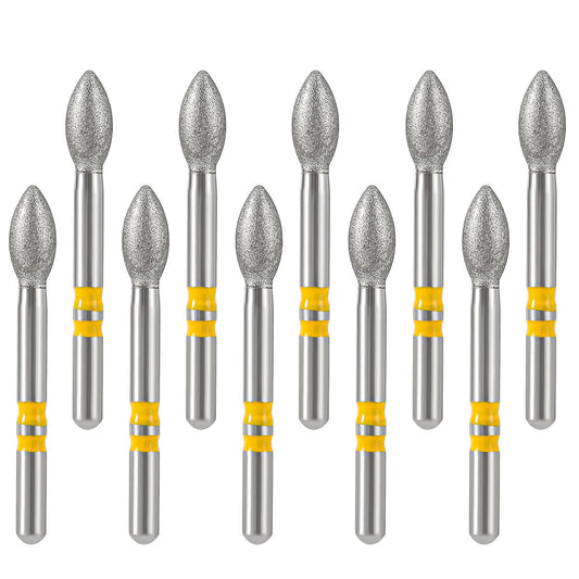 AZDENT Dental Diamond Burs FG Cutting Zirconia Ceramic Round  for High Speed Handpiece 10pcs/Box - azdentall.com