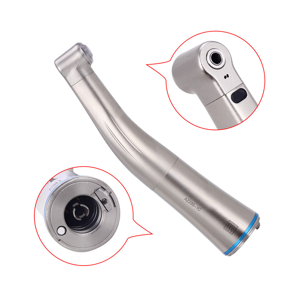 AZDENT 1:1 Fiber Optic Contra Angle Hanpiece Internal Water Push Button