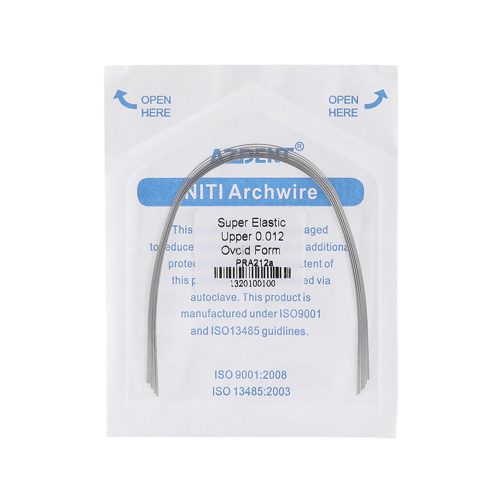 AZDENT Archwire NiTi Super Elastic Ovoid Round 0.012 Upper 10pcs/Pack - wholesale.azdentall.com