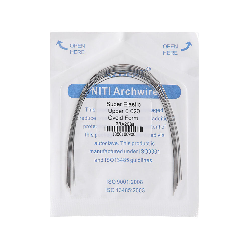 AZDENT Archwire NiTi Super Elastic Ovoid Round 0.020 Upper 10pcs/Pack - wholesale.azdentall.com