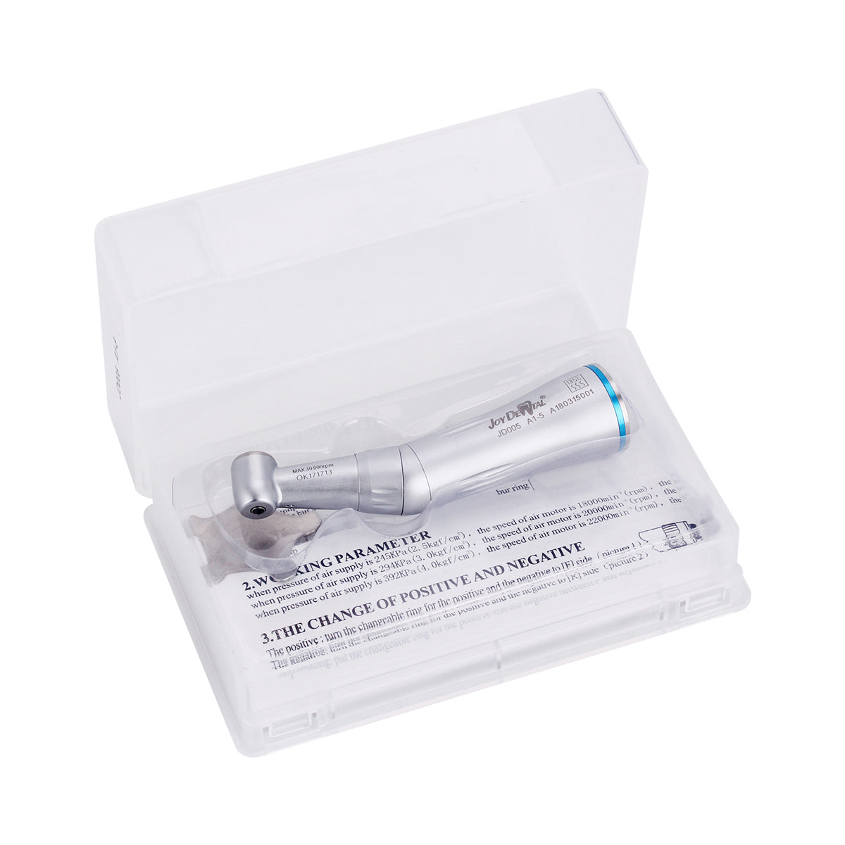 Dental 1:1 Push Button Internal Water Contra Angle Low Speed Handpiece