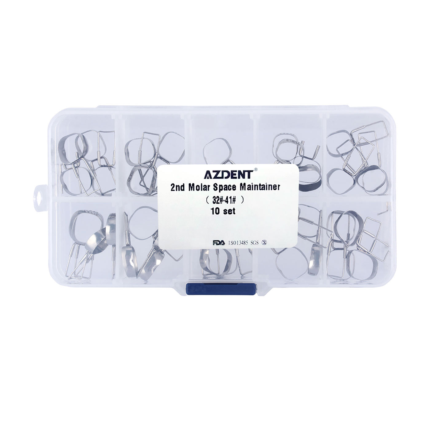 AZDENT Braces Preformed Space Maintainer Brackets Bands Kit & Loop 32#-41#