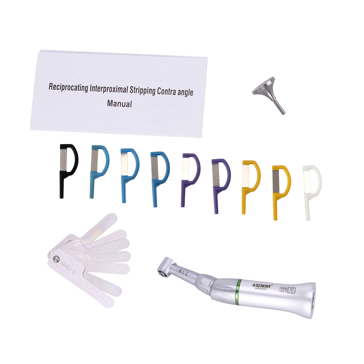 Dental Contra Angle Handpiece 4:1 Reduction Interproximal Stripping IPR System