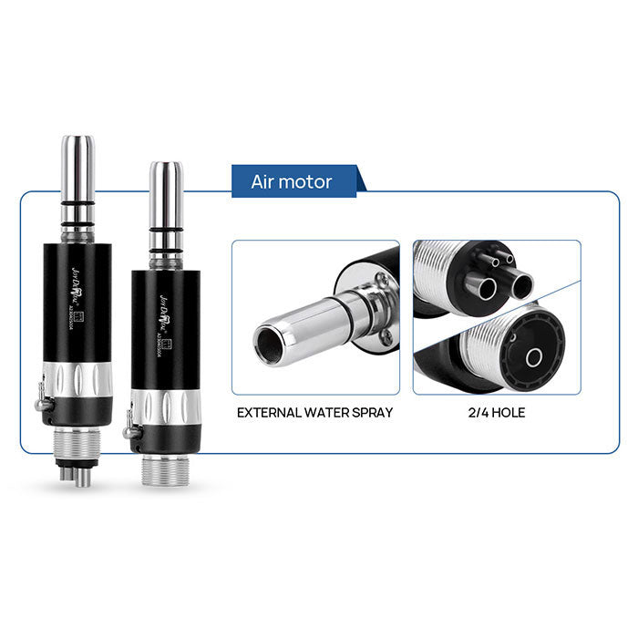 Dental Color High and Low Speed Handpiece Kit 2/4 Holes Black - azdentall.com