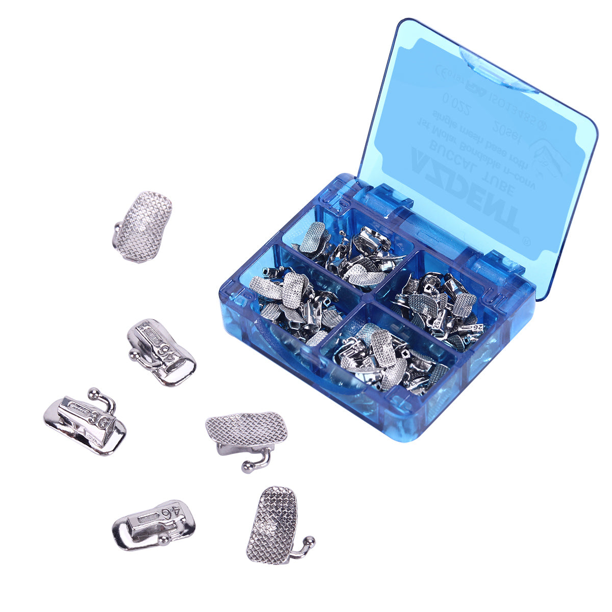 AZDENT Buccal Tube 1st Molar Bondable Split Non-Convertible Roth 0.022 20Sets/Bx