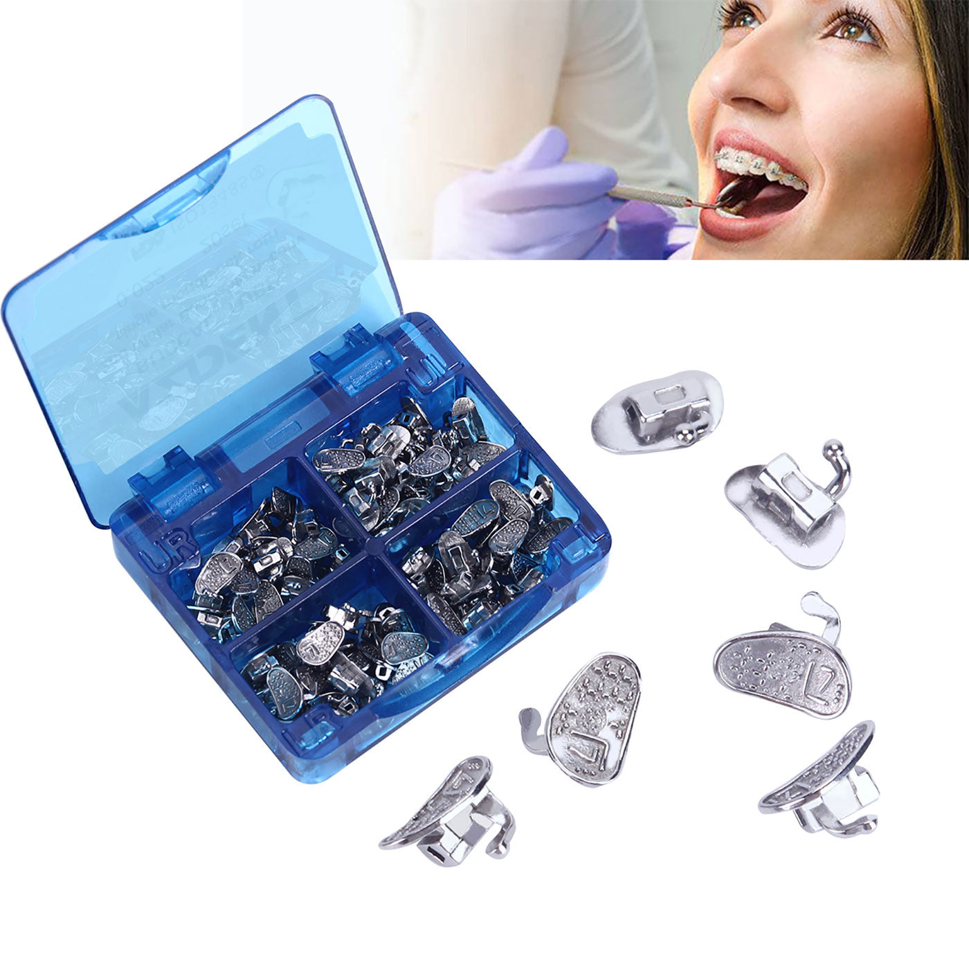 AZDENT Dental Orthodontic Buccal Tube 2nd Molar Bondable Monoblock Non-convertible Roth 0.022 20Sets/Box - azdentall.com