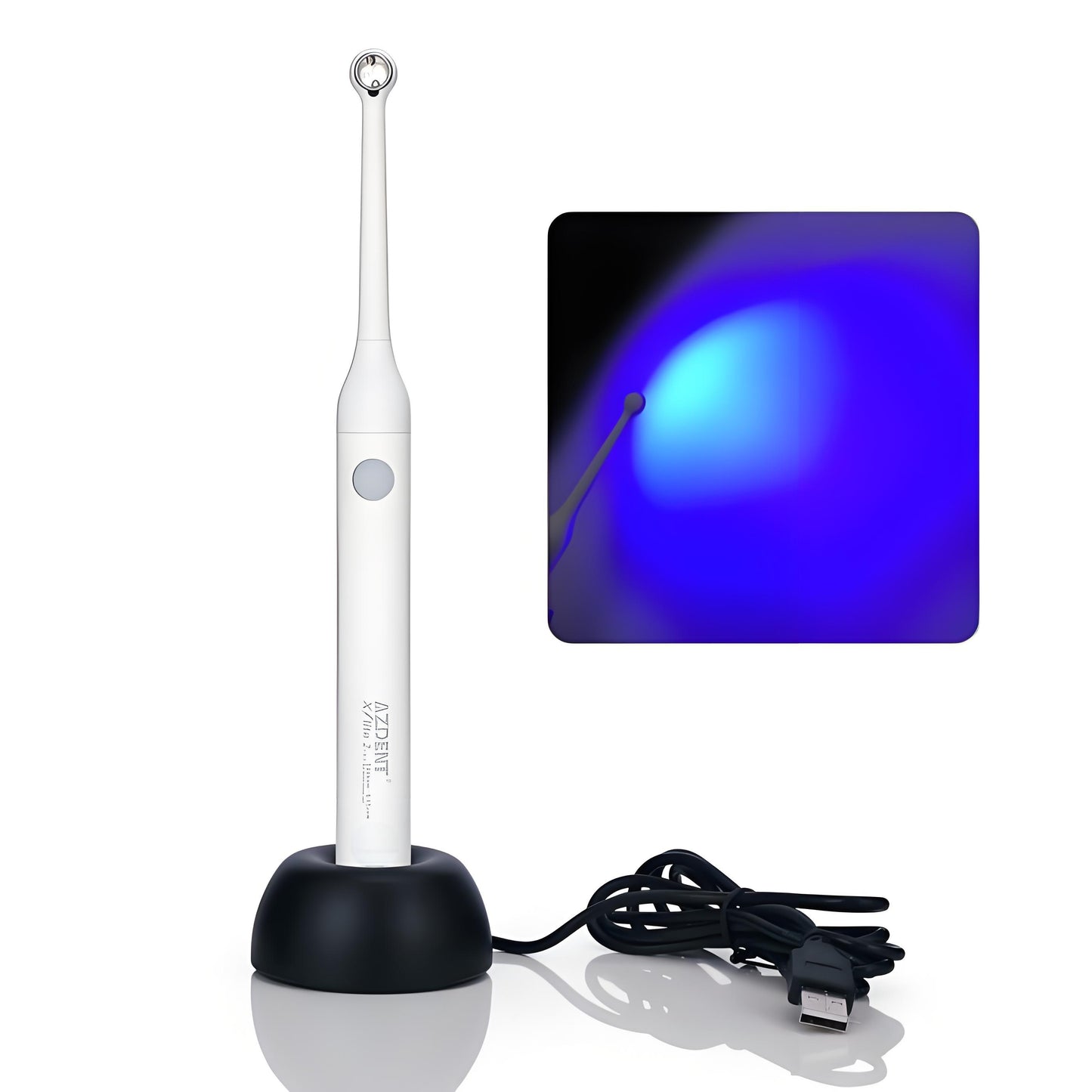 AZDENT LED Curing Light Wireless Wide Spectrum 385-515nm 2300mW/Cm² High Power Easy Operation