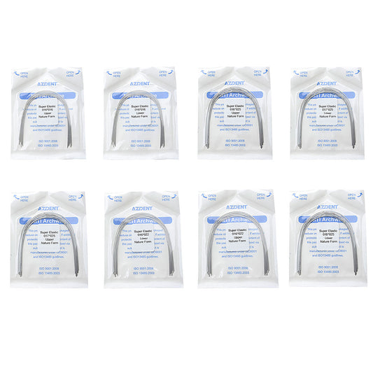AZDENT Archwire Niti Super Elastic Natural Rectangular Full Size 10pcs/Pack - wholesale.azdentall.com