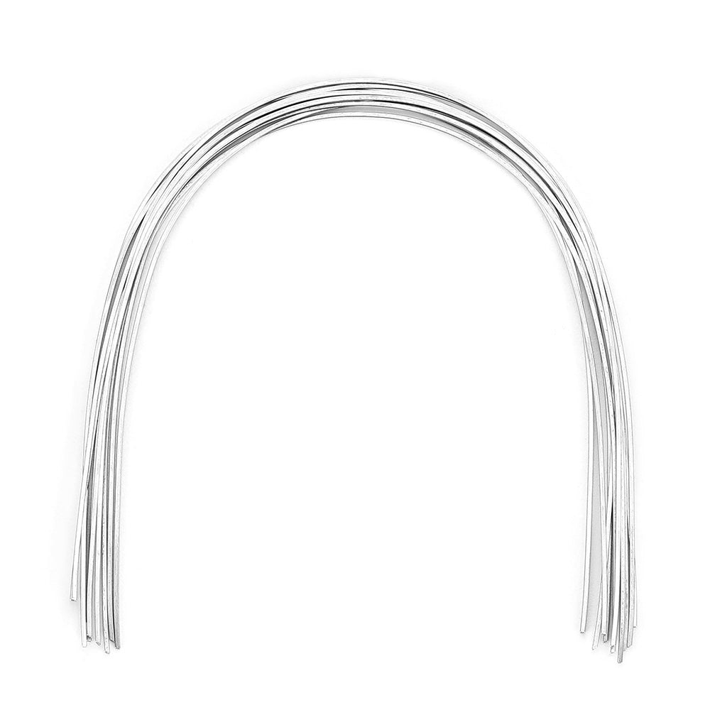 AZDENT Archwire Stainless Steel Rectangular Natural Full Size 10pcs/Pack - wholesale.azdentall.com