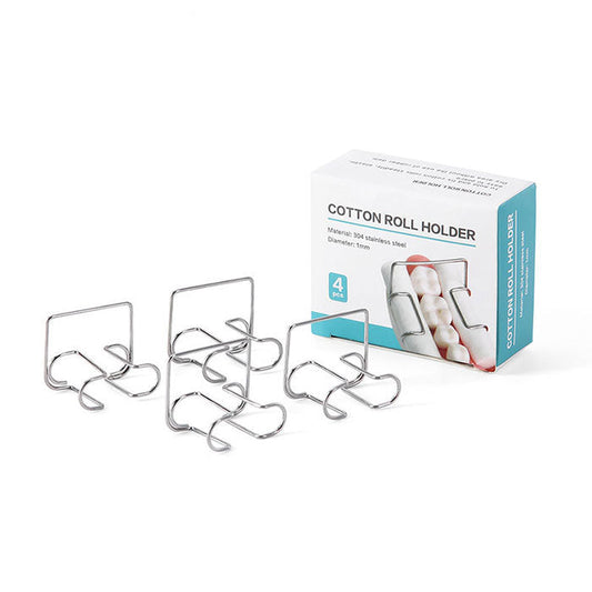 Dental Cotton Roll Holder Stainless Steel Clip Autoclavable 4pcs/Box - azdentall.com