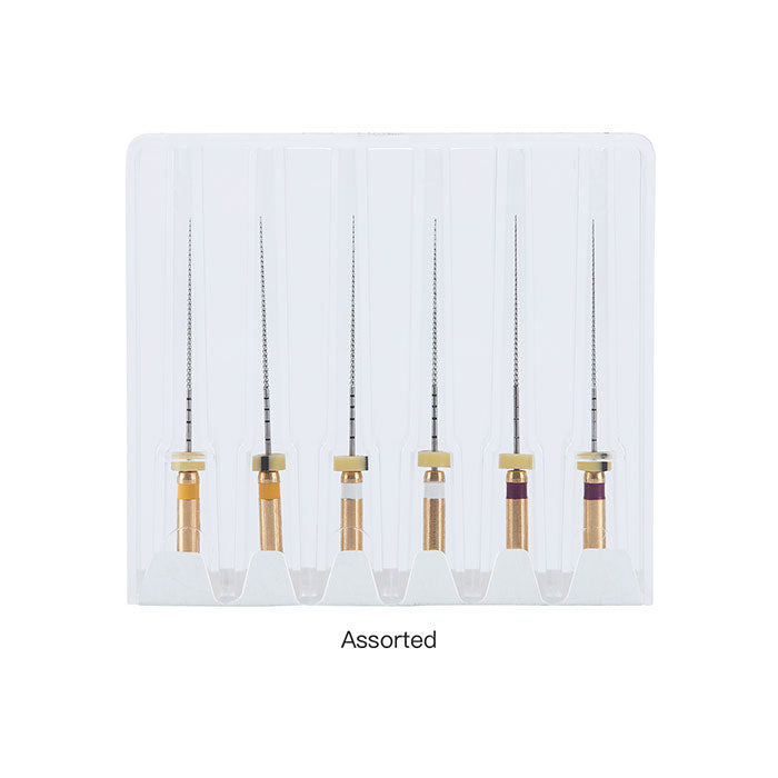 Rotary Files Nickel Titanium Alloy Engine Use 25mm Assorted 6Pcs/Box - azdentall.com