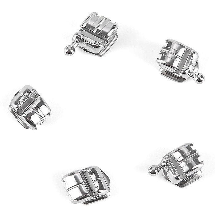 AZDENT Dental Self-Ligating Brackets Half Spherical Roth/MBT .022 Hooks On 345 With Buccal Tube 24pcs/Box - azdentall.com