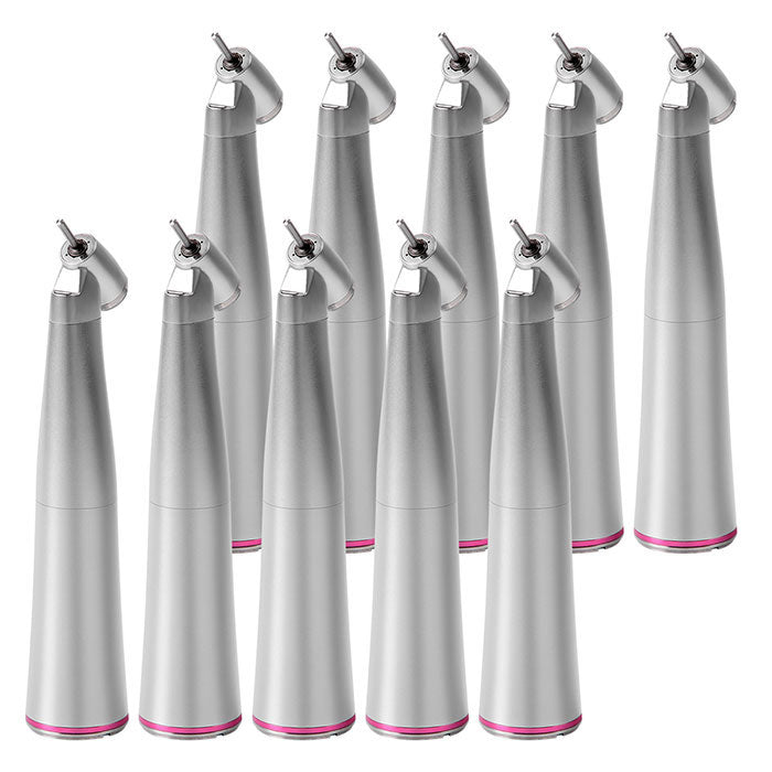 10Pcs Dental 45 Degree Electric Contra Angle Fiber Optic Handpiece 1:4.2 Increasing Internal Water - azdentall.com