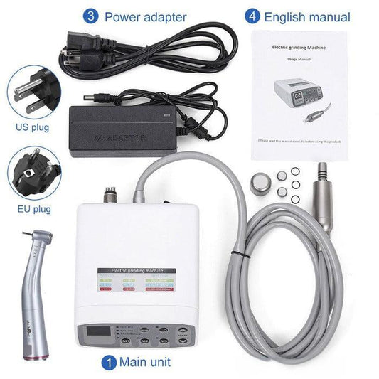 Dental LED Brushless Electric Micro Motor+1:5 LED Increasing Contra Angle Handpiece - azdentall.com