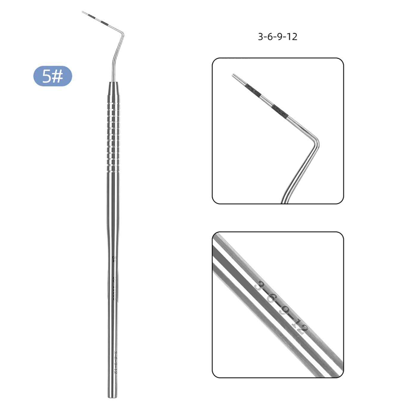 Dental Probe Graduated Periodontal Probe Scale Probe #1-#8 - AZDENT