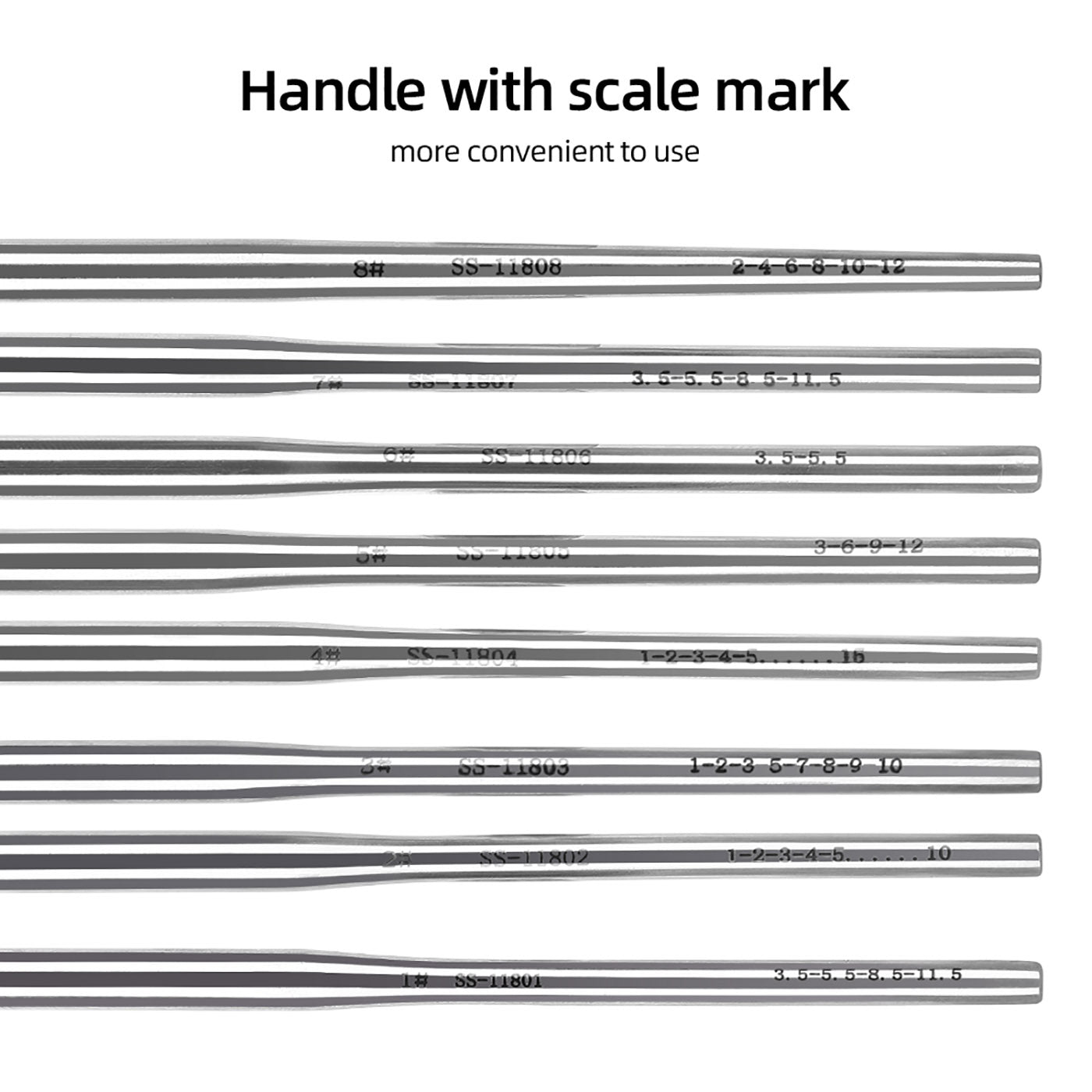 Dental Probe Graduated Periodontal Probe Scale Probe #1-#8 - AZDENT