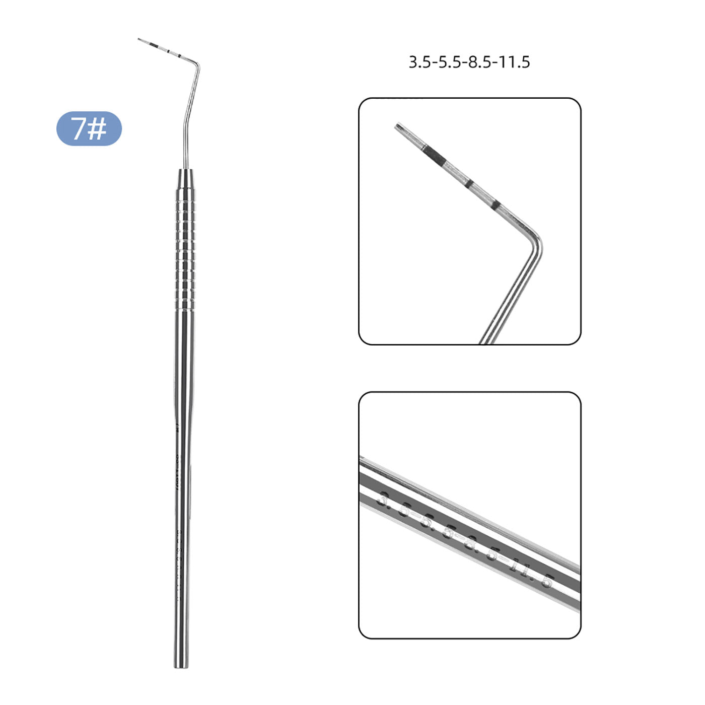 Dental Probe Graduated Periodontal Probe Scale Probe #1-#8