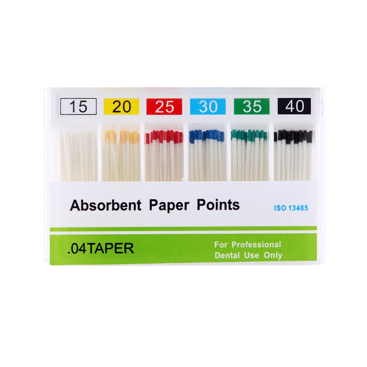 Absorbent Paper Points #15-40 Taper Size 0.04 Color Coded 7 Models 100/Box-azdentall.com