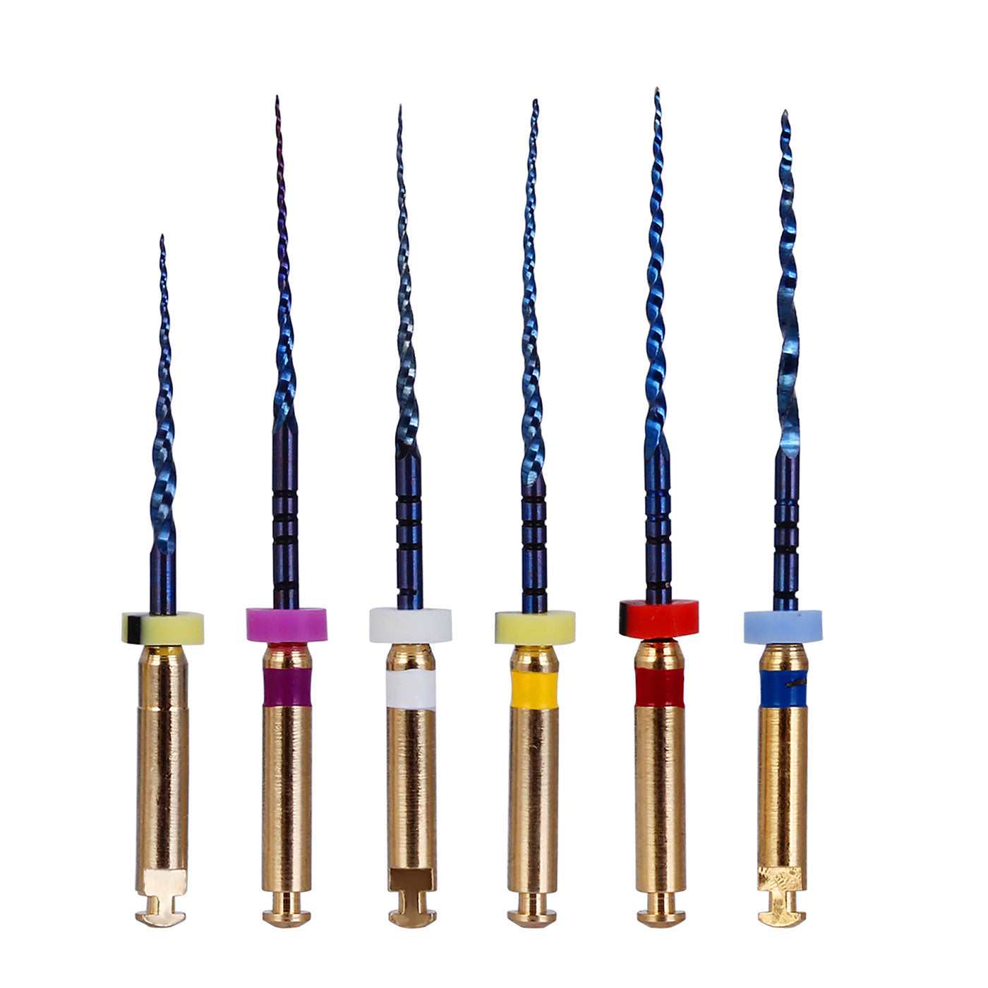 AZDENT Dental NITI Rotary Engine Files Heat Activated 25mm Assorted SX-F3 6pcs/Pk - azdentall.com