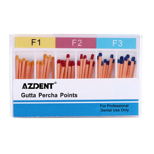 AZDENT Gutta Percha Points F Series Assorted F1, F2, F3 60/Box