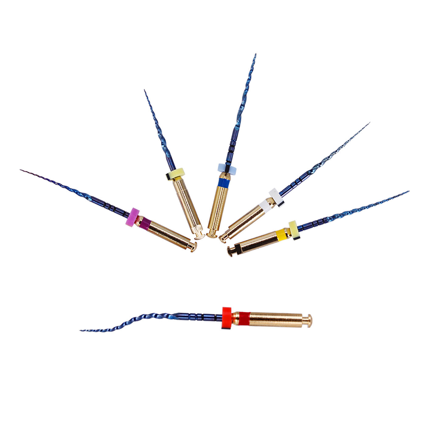 AZDENT Dental NITI Rotary Engine Files Heat Activated 25mm Assorted SX-F3 6pcs/Pk - azdentall.com