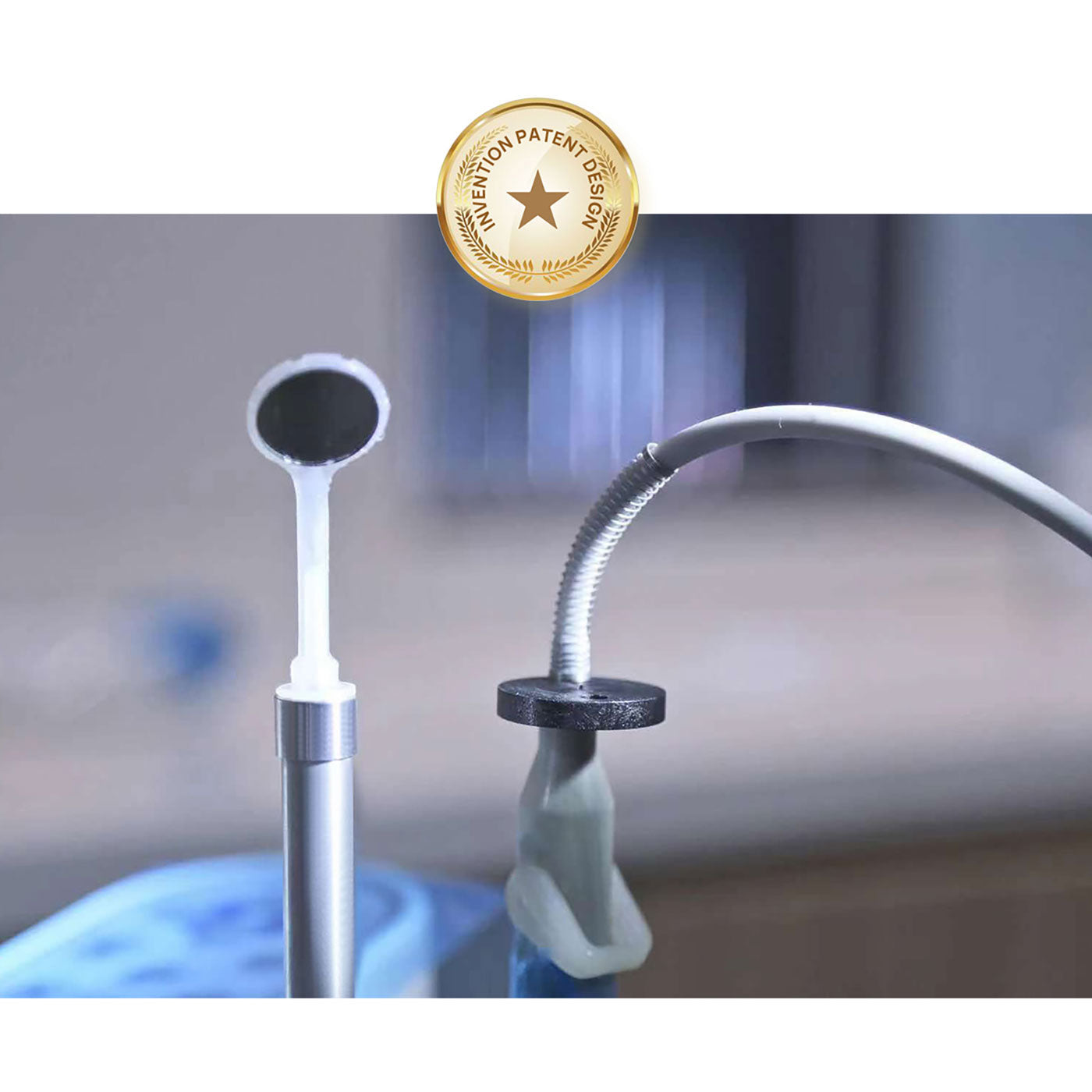 Dental Instruments Tools Plastic Suction+Anti-Fog Mirror Stainless Steel Hand - AZDENT