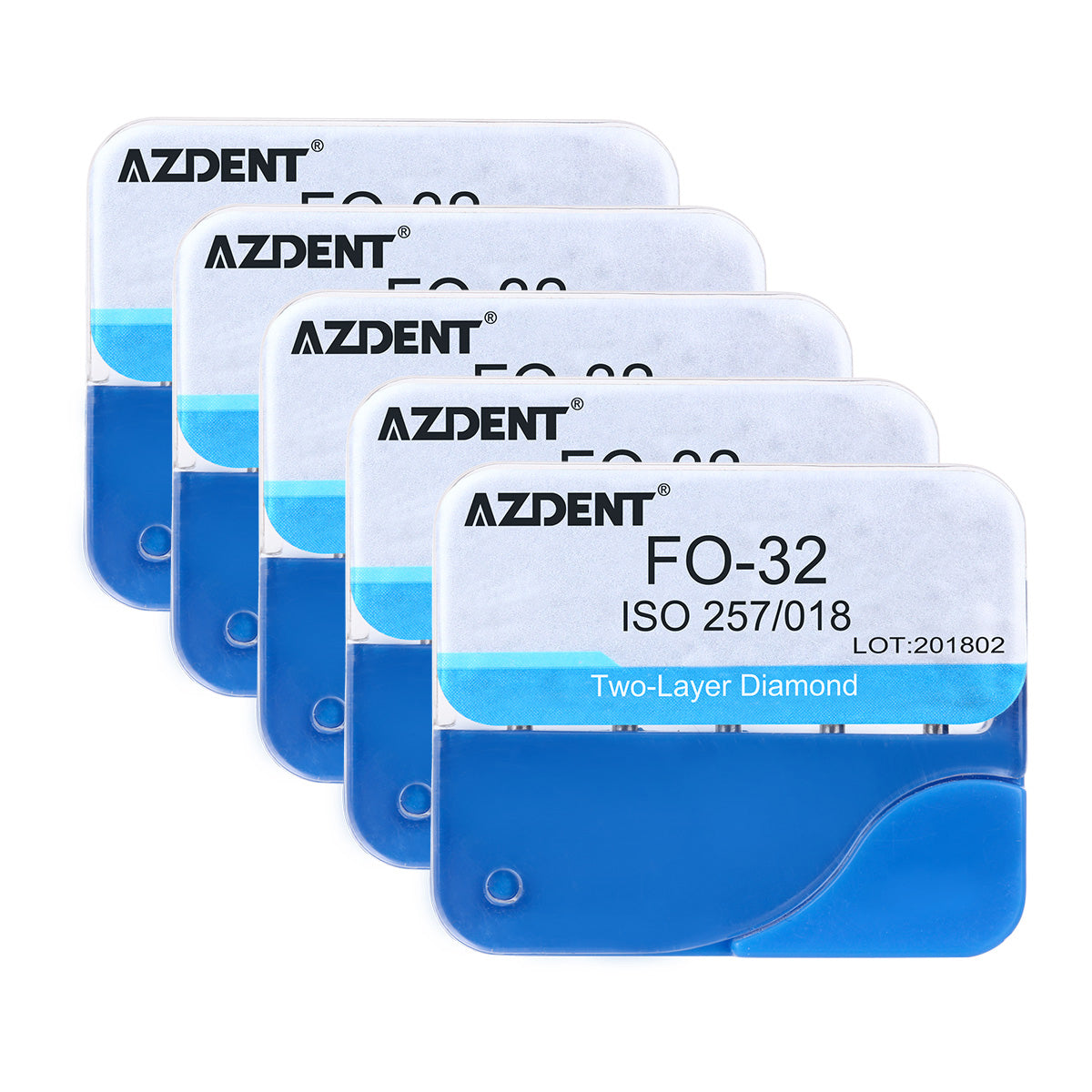 AZDENT Diamond Burs Two Layers 5pcs/Box