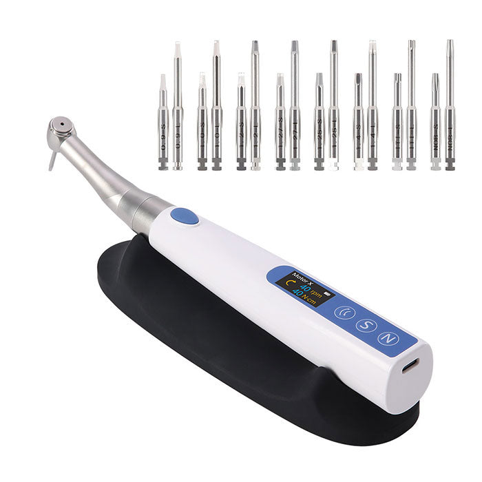 Dental Electric Wireless Torque Driver Universal Implant Torque Wrench 16pcs Drivers 10-50Ncm 360° Rotating - azdentall.com