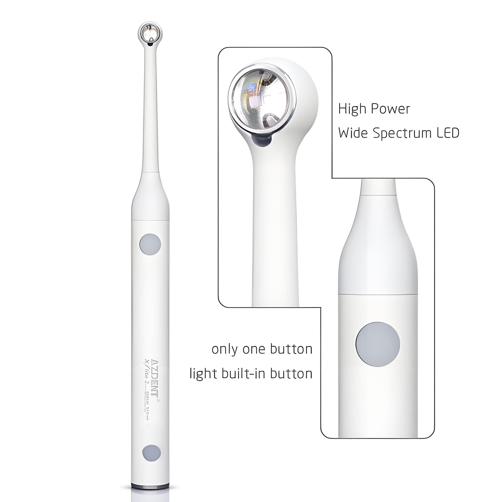 AZDENT LED Curing Light Wireless Wide Spectrum 385-515nm 2300mW/Cm² High Power Easy Operation - azdentall.com