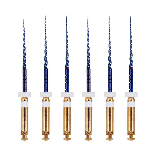 AZDENT Dental NITI Rotary Engine Files Heat Activated 25mm S2 6pcs/Pk-azdentall.com