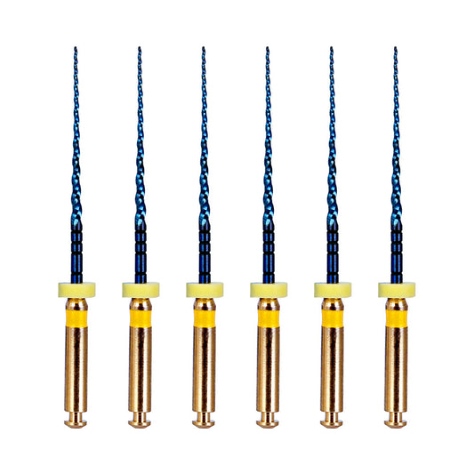 AZDENT Dental NITI Rotary Engine Files Heat Activated 25mm F1 6pcs/Pk-azdetall.com