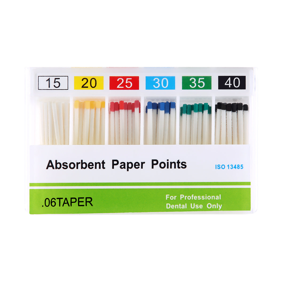 Absorbent Paper Points #15-40 Taper Size 0.06 Color Coded 7 Models 100/Box-azdentall.com