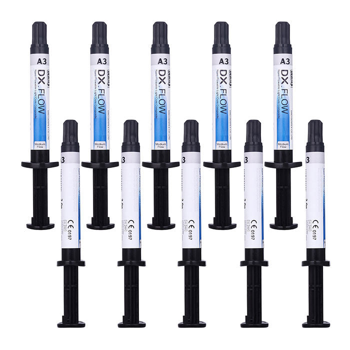 10 Boxes Dental Flowable Light Cure Composite Medium Flow A1/A2/A3 Syringe - azdentall.com