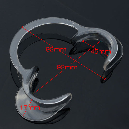 Dental C Type Cheek Retractors Mouth Opener Clear White Large - azdentall.com