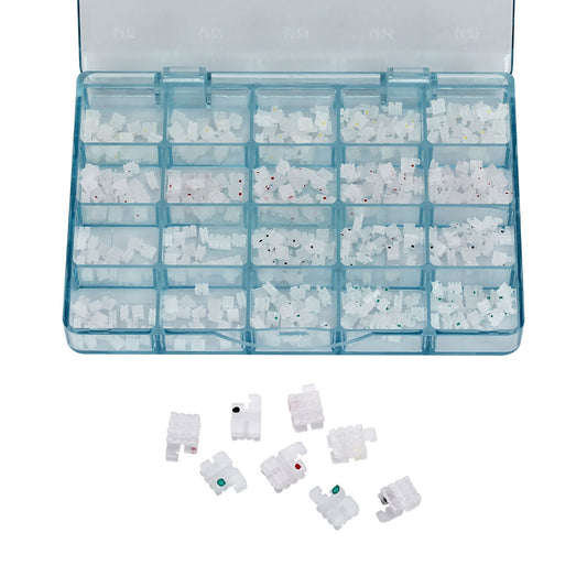 AZDENT Dental Orthodontic Ceramic Brackets Roth/MBT .022 345Hooks 400pcs/Box - azdentall.com