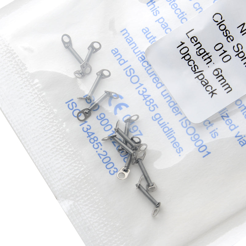 AZDENT Dental Orthodontic Accessory Closed Coil Spring 0.010 6mm 10pcs/Bag - azdentall.com