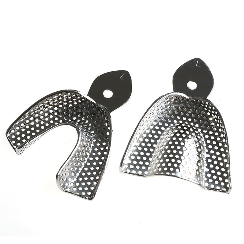 Dental Impression Tray Stainless Steel Denture Trays, 6pcs/Set
