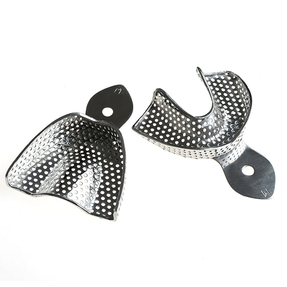 Dental Impression Tray Stainless Steel Denture Trays, 6pcs/Set