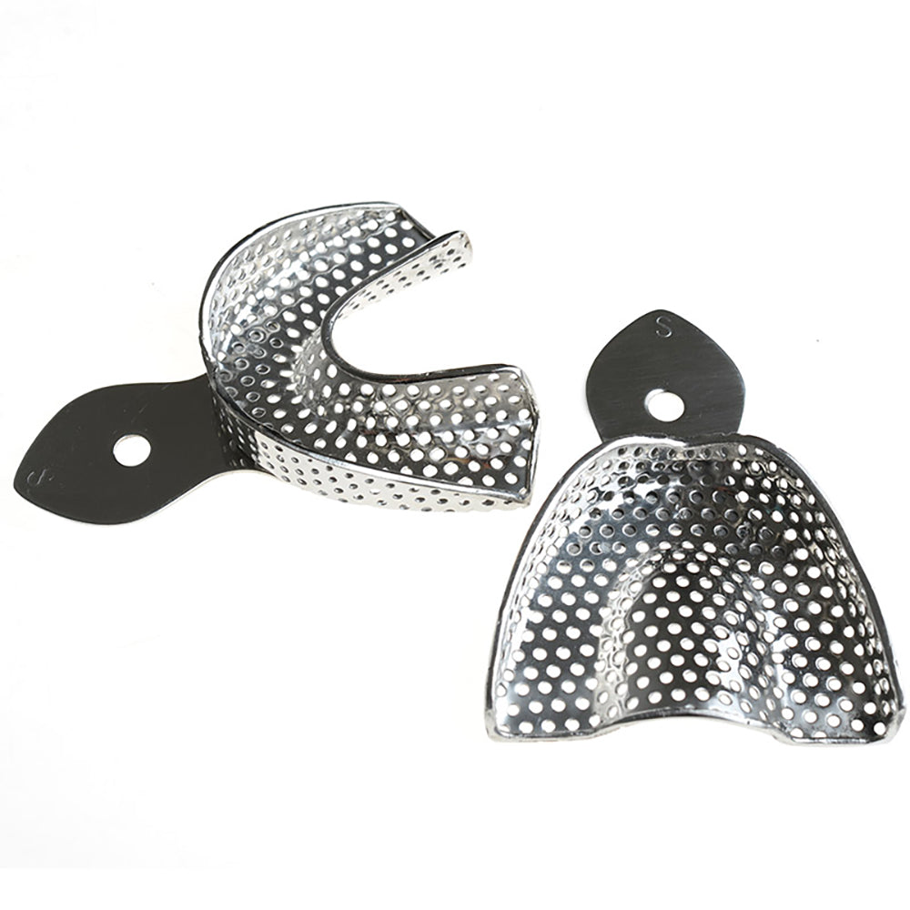 Dental Impression Tray Stainless Steel Denture Trays, 6pcs/Set