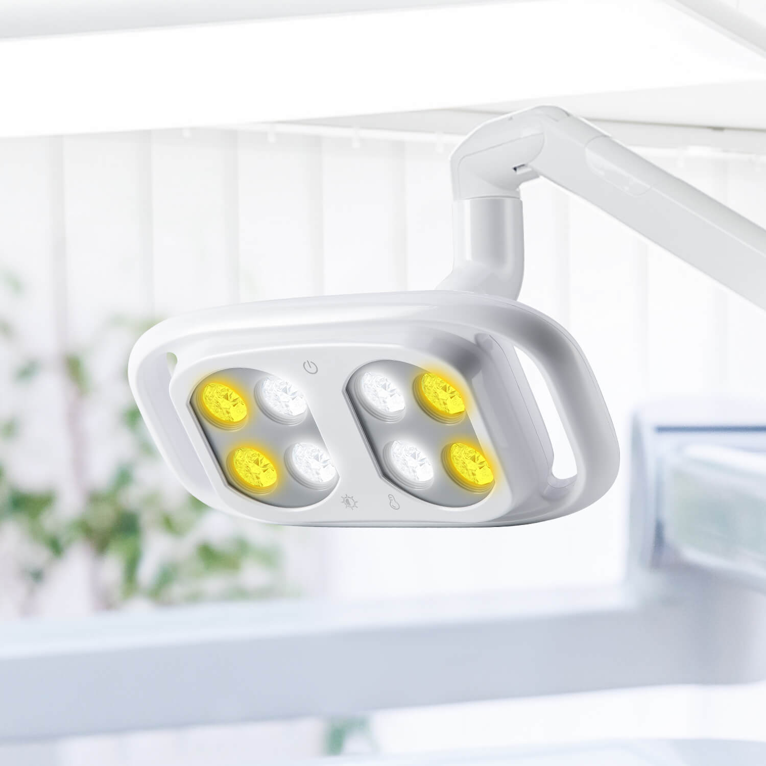 Dental LED Lamp Oral Light For Unit Chair 8 Lights 10W Dual-Color Adjustable - azdentall.com