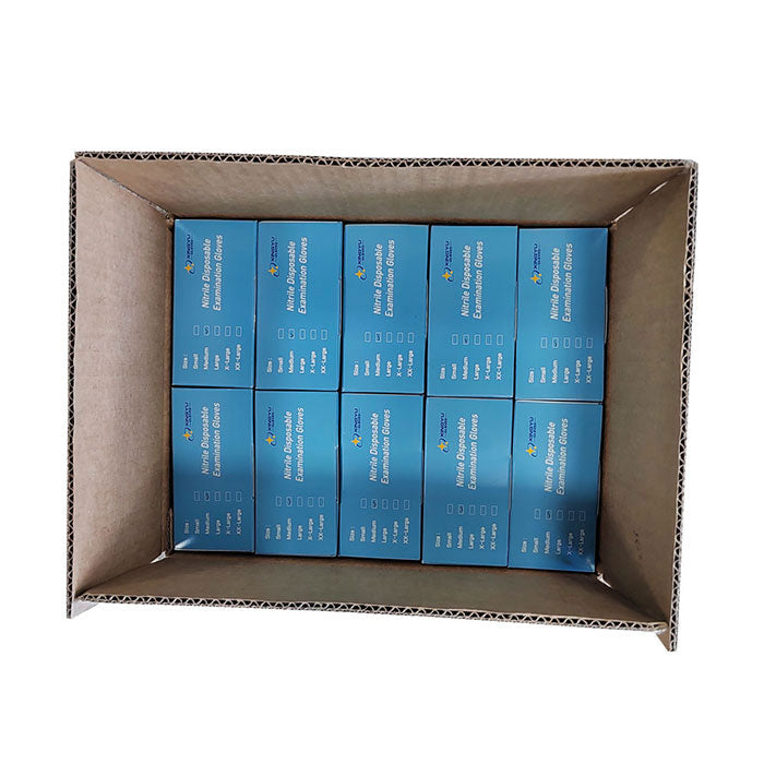 Disposable Nitrile Exam Gloves Blue Powder & Latex Free 4 Mil S/M/L/XL 1000pcs/Cs - azdentall.com